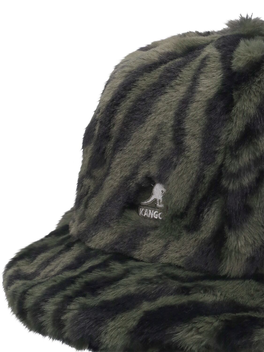 Shop Kangol Faux Fur Bucket Hat In Zebra
