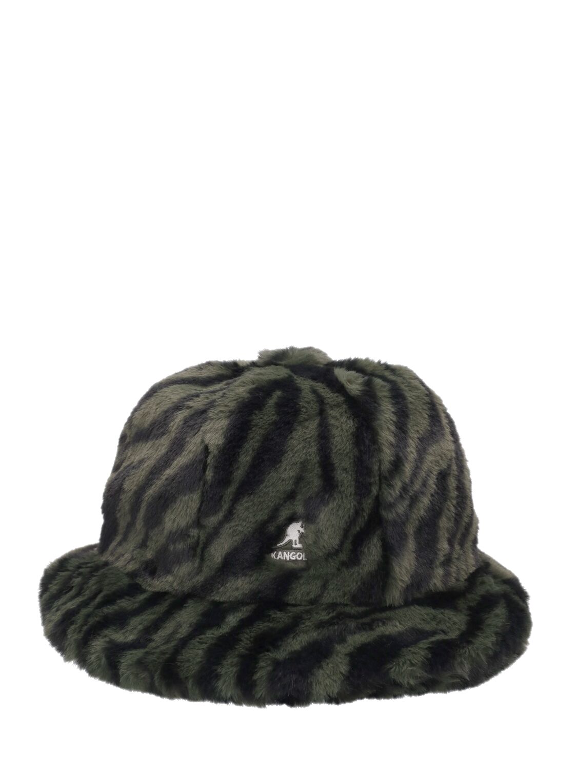 Kangol Faux Fur Bucket Hat In Zebra