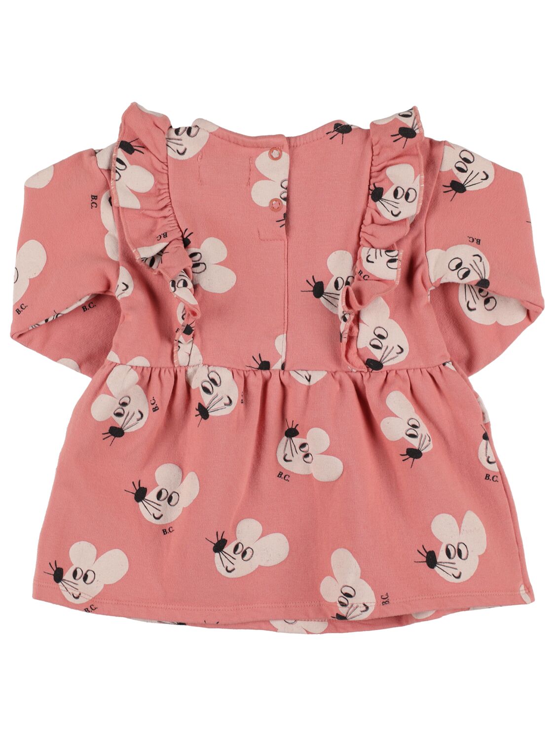 Shop Bobo Choses Mouse Print Organic Cotton Dress In Pink