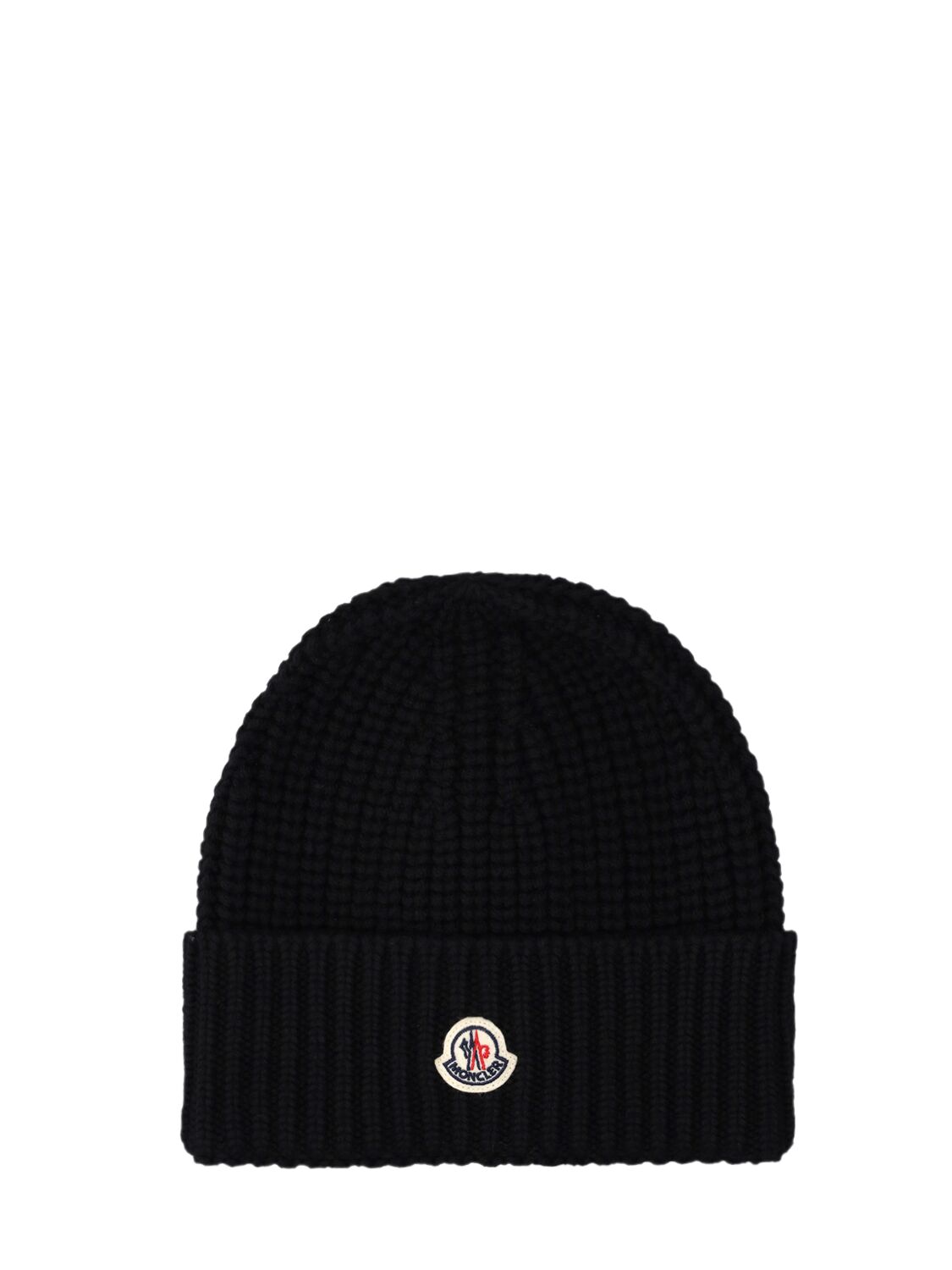 Moncler Tricot Wool Hat In Black