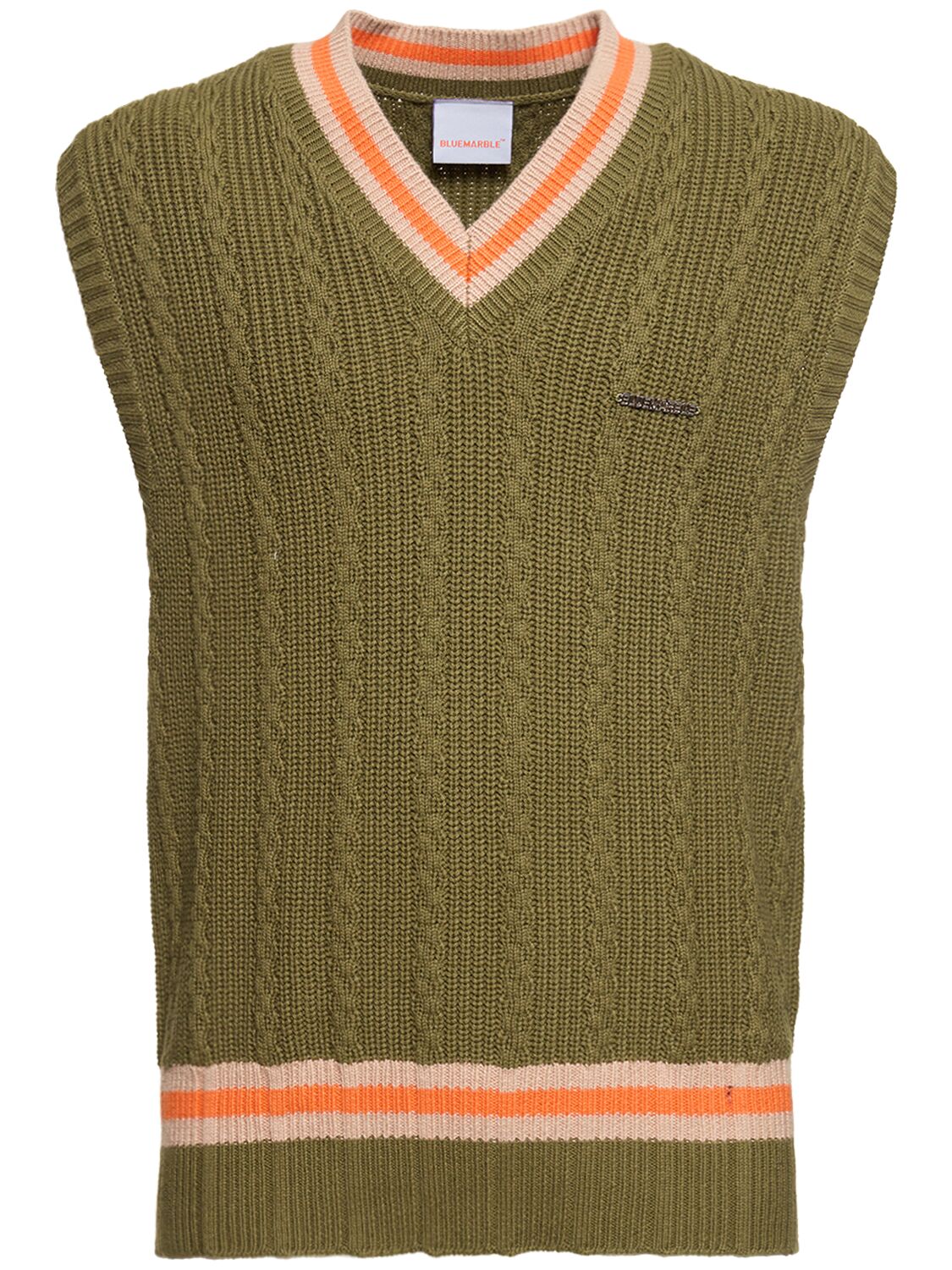 Image of College Knitted Sleeveless Sweater