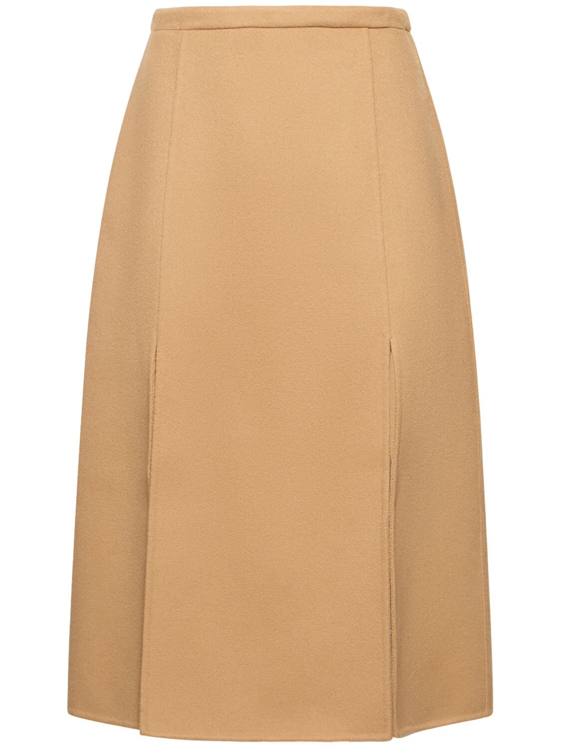 Wool Melton A-line Midi Skirt – WOMEN > CLOTHING > SKIRTS