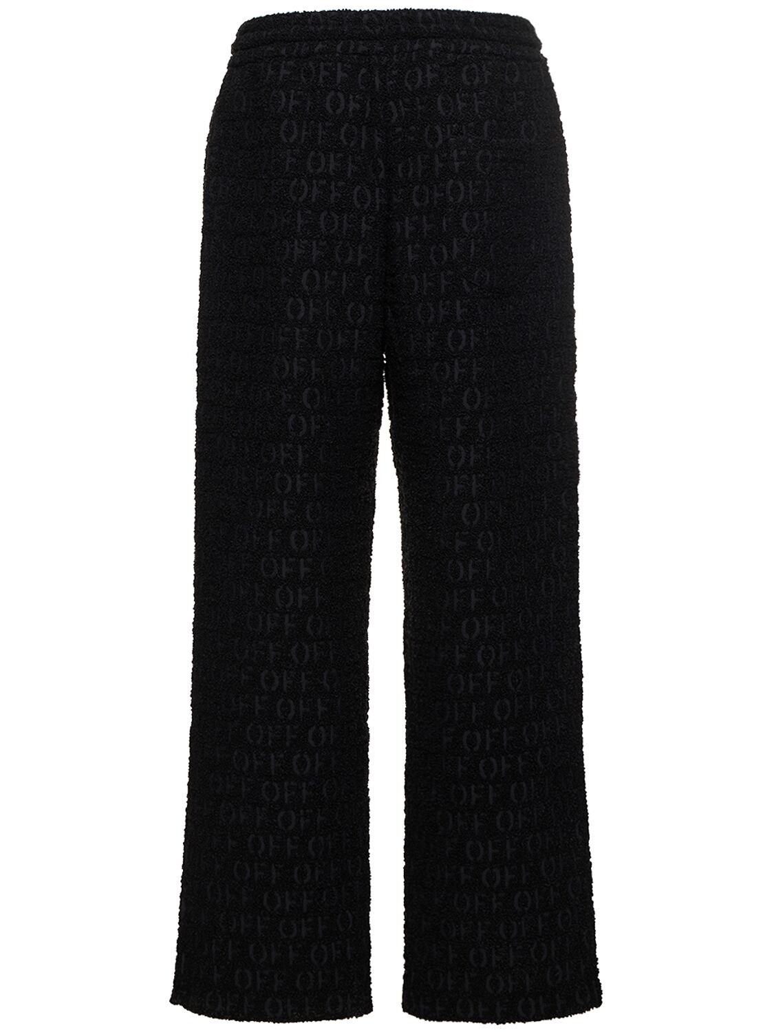 Shop Off-white Off Arrow Bouclè Tech Sweatpants In Black