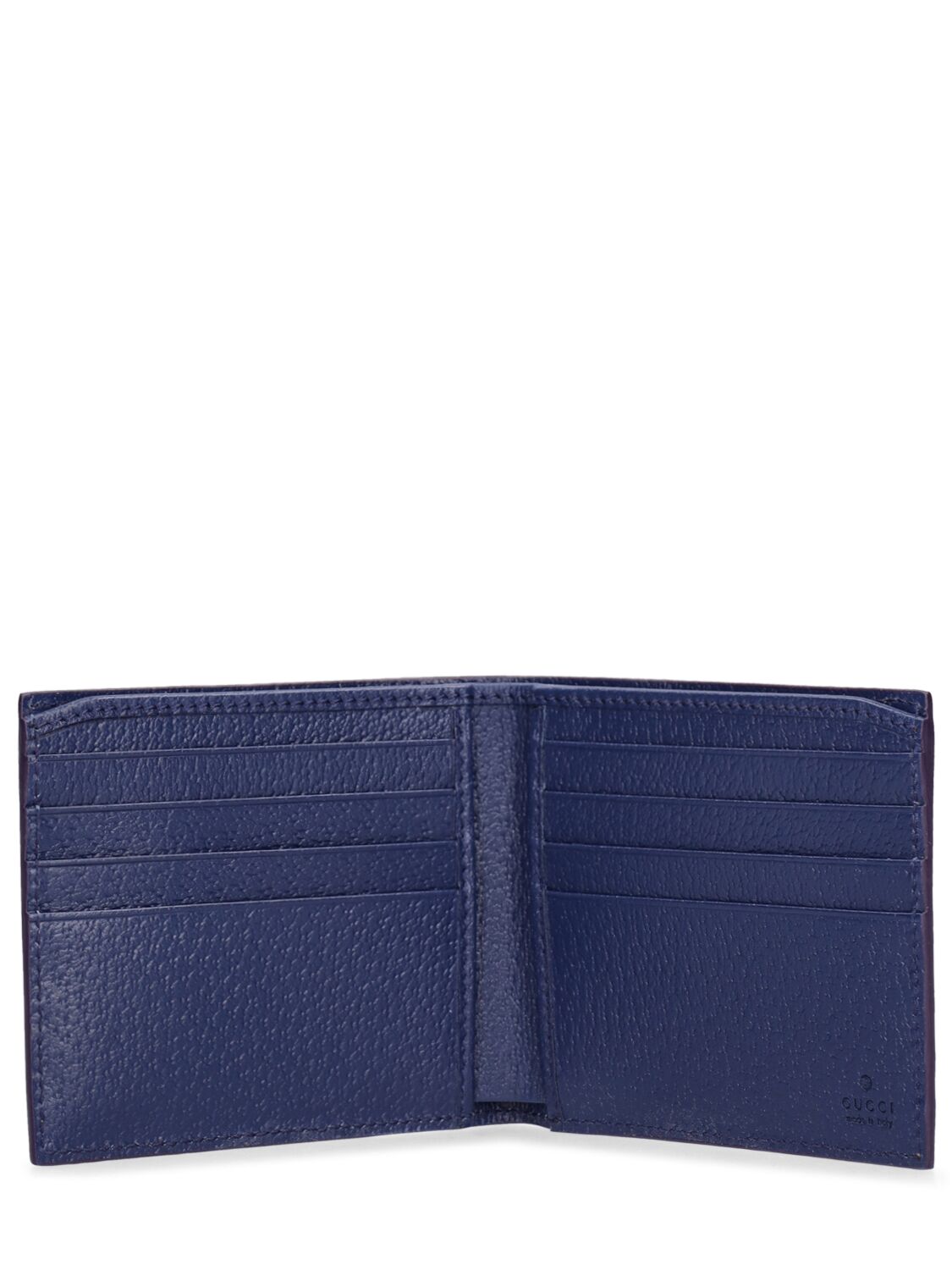 Gucci GG Leather Bifold Wallet in Blue for Men