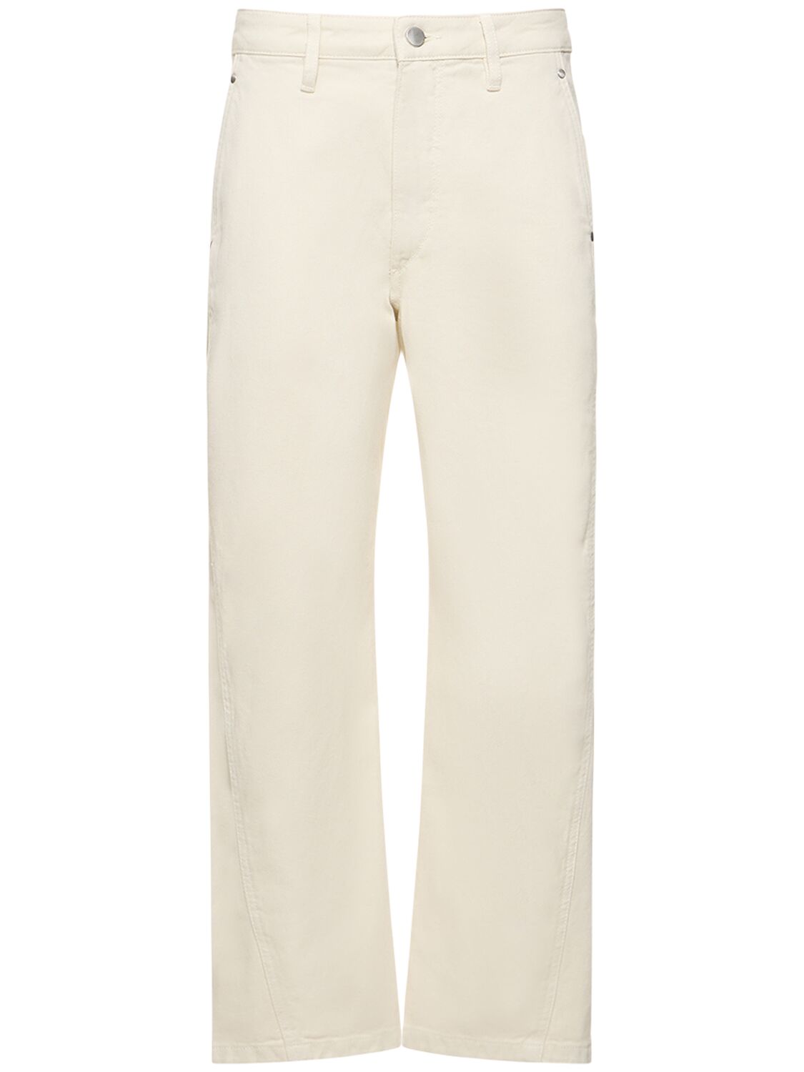 Lemaire Twisted Cotton Pants In White