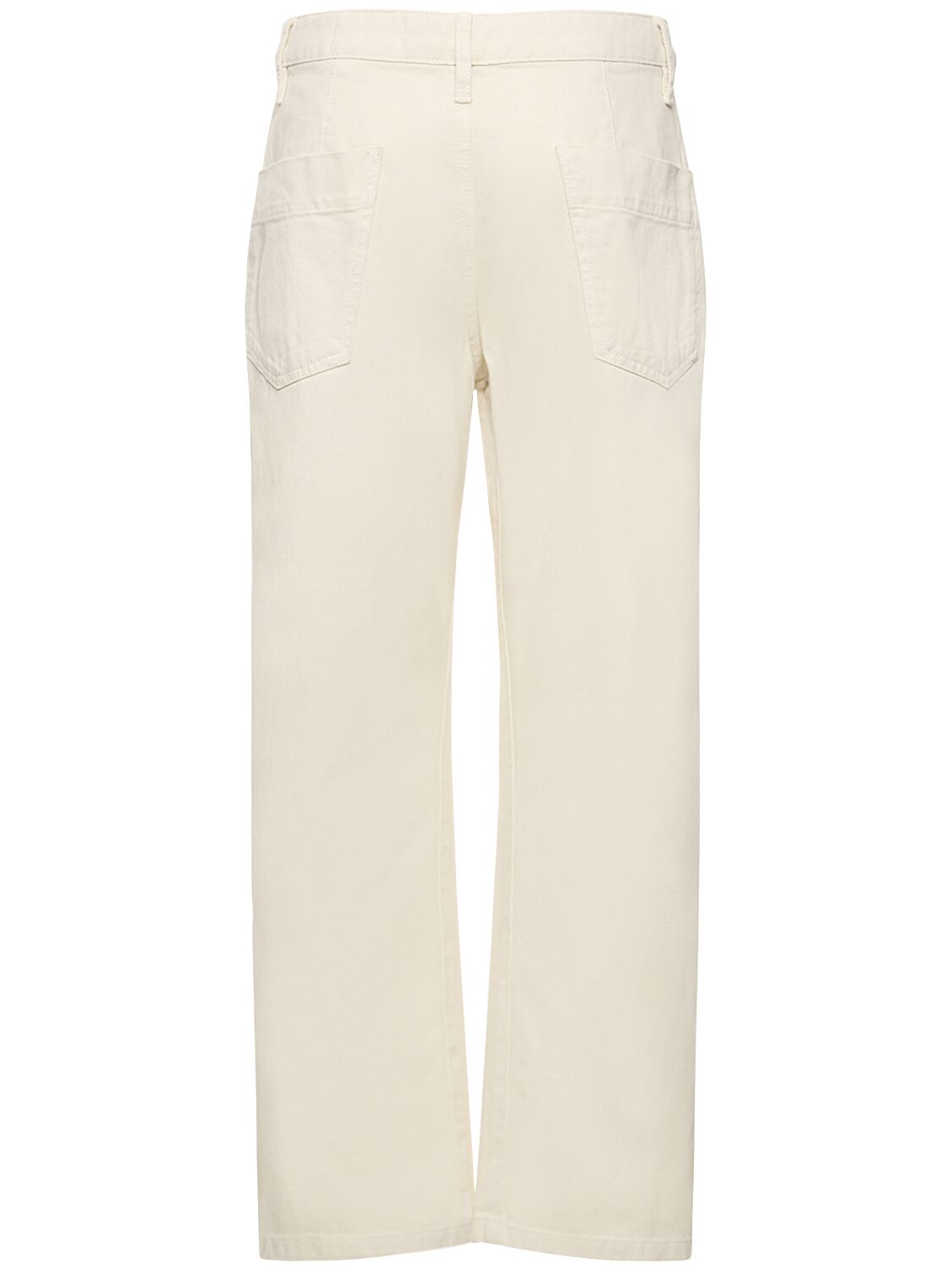Shop Lemaire Twisted Cotton Pants In White