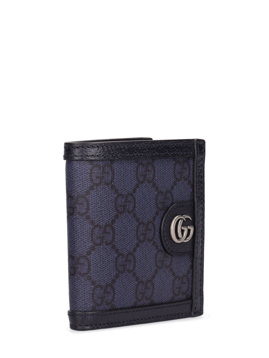 Shop Gucci Ophidia Gg Supreme Wallet In 블루,블랙