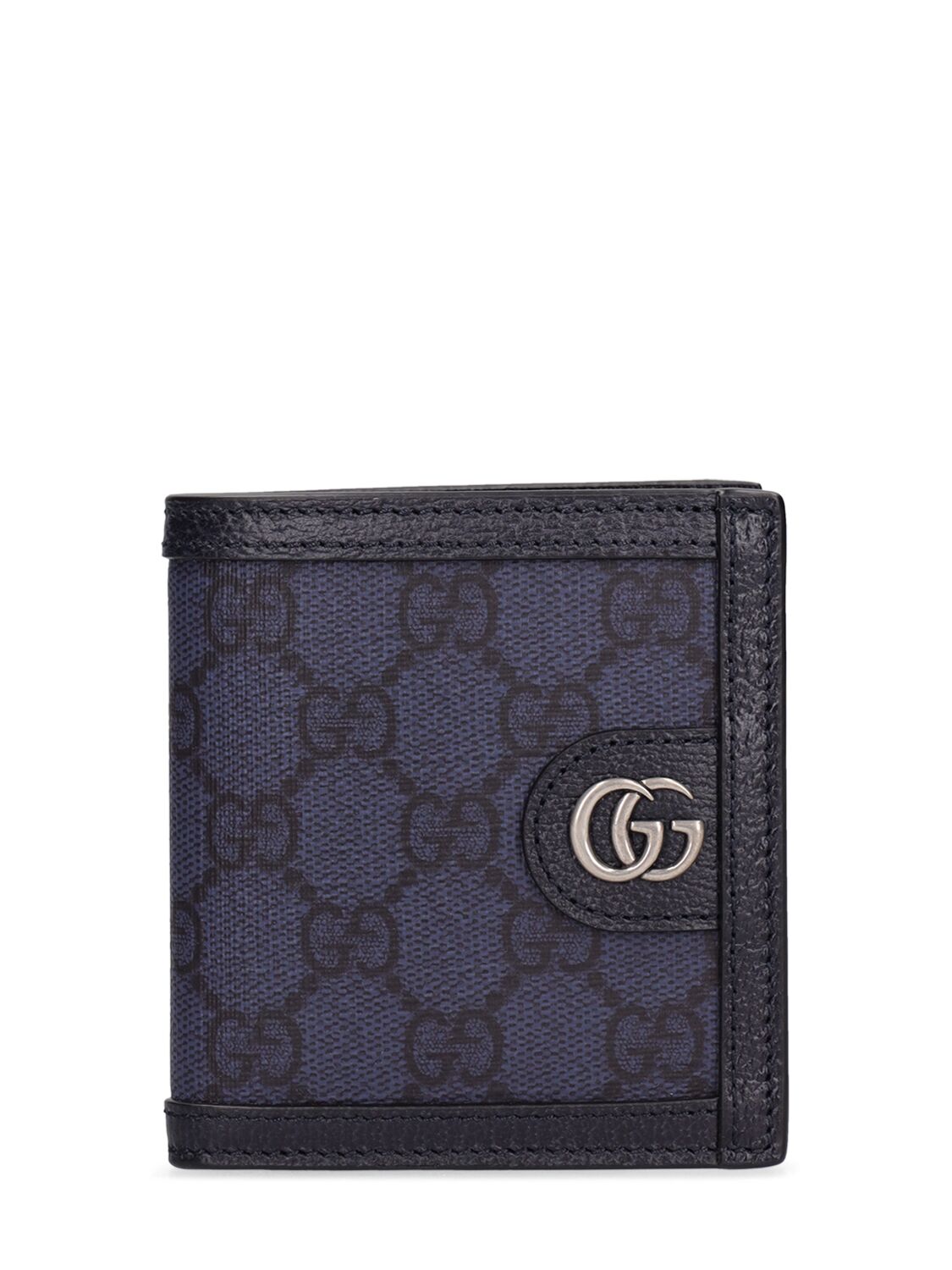 Shop Gucci Ophidia Gg Supreme Wallet In 블루,블랙
