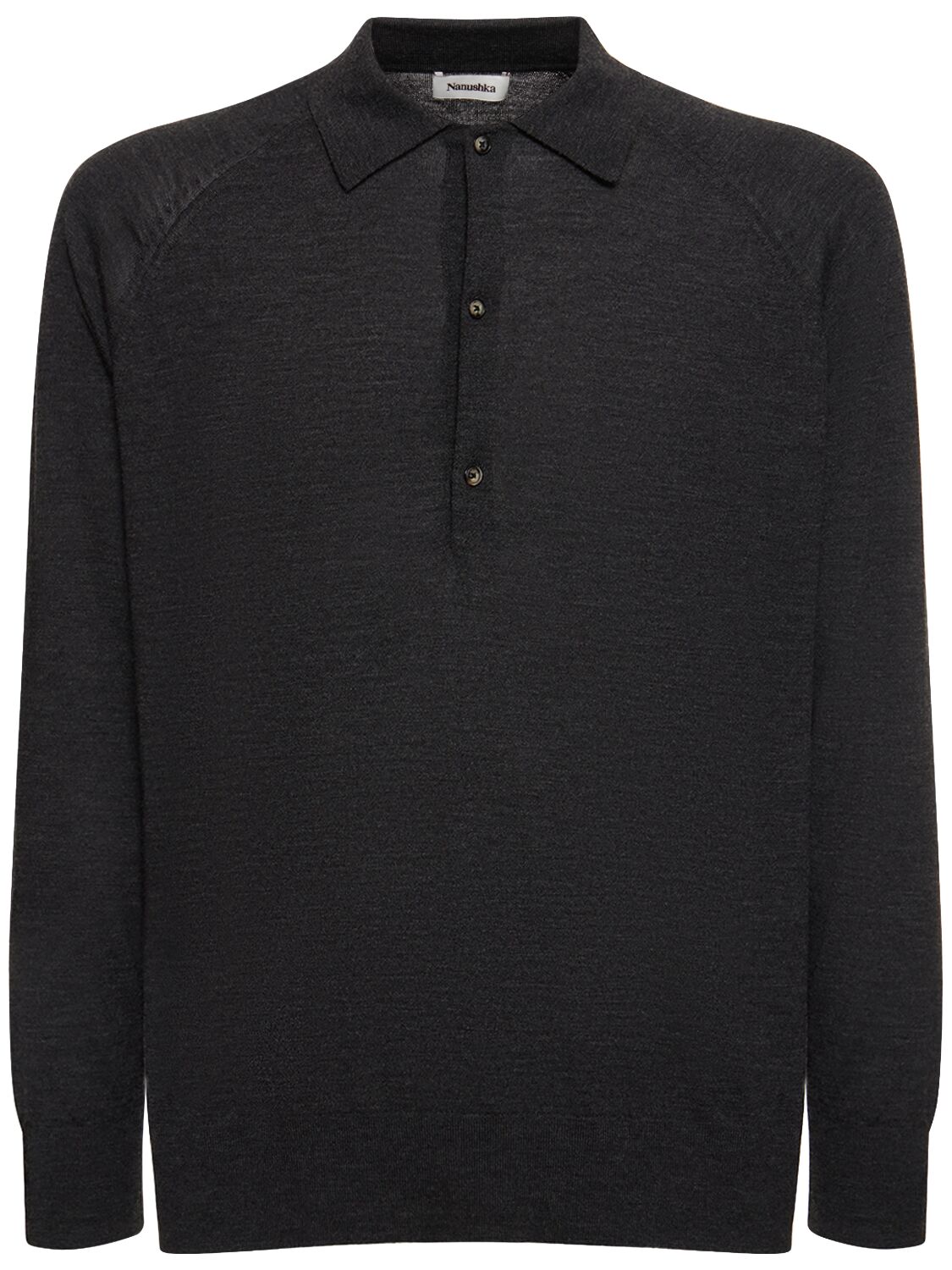 Image of Extrafine Wool Knit L/s Polo