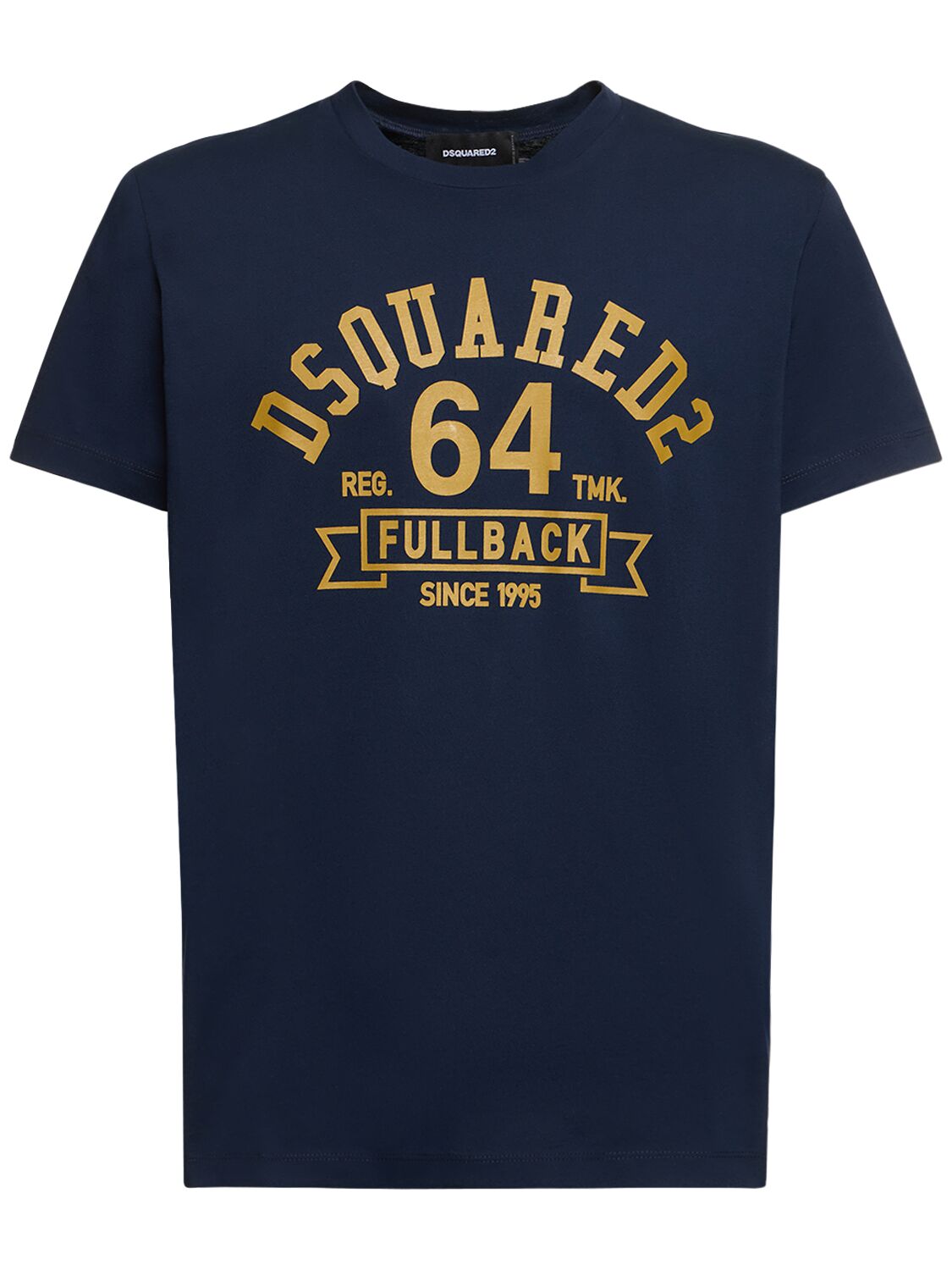 Dsquared2 College Printed Cotton Jersey T-shirt In Navy