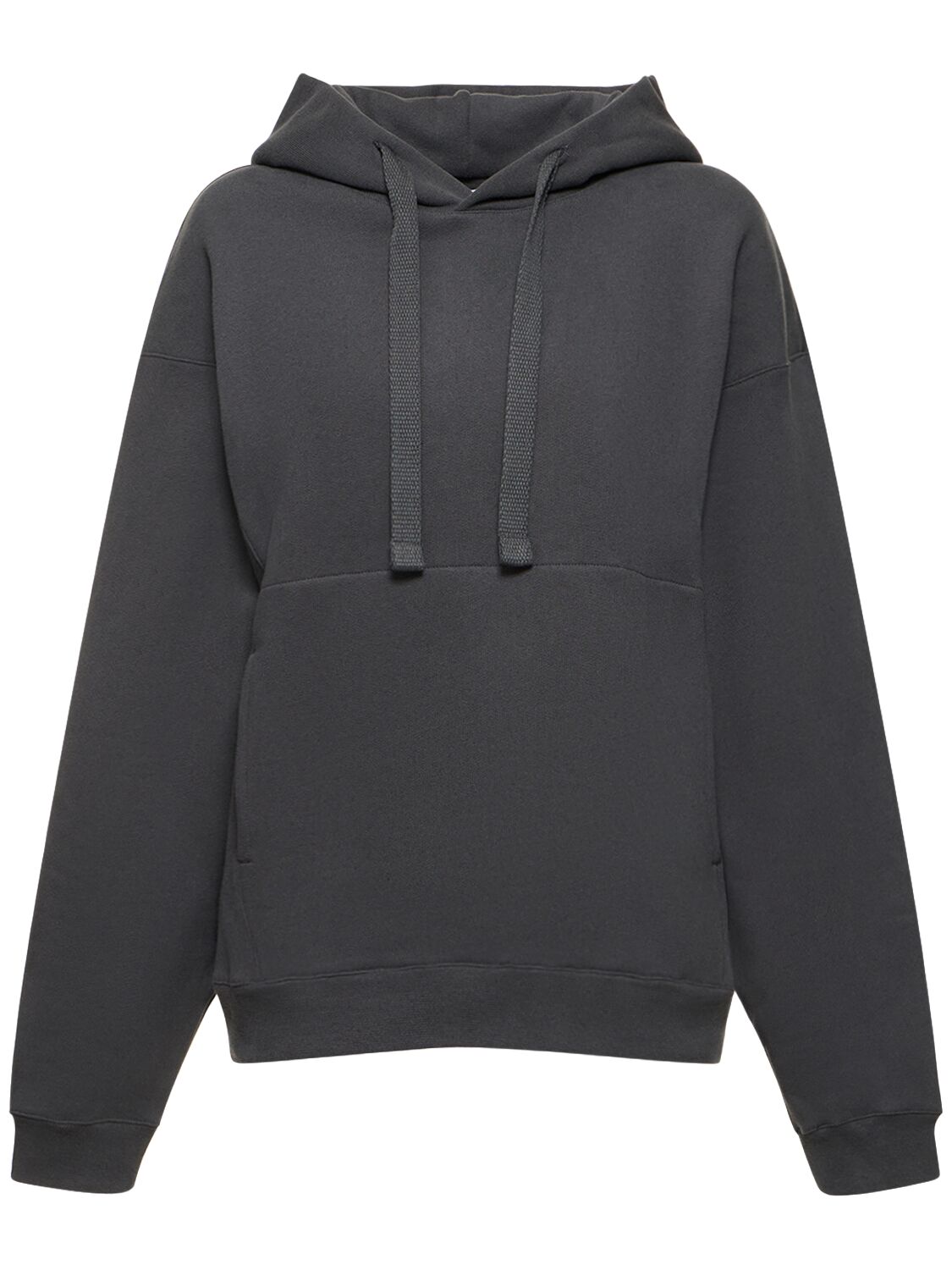 Shop Lemaire Cotton Blend Hoodie In Grau