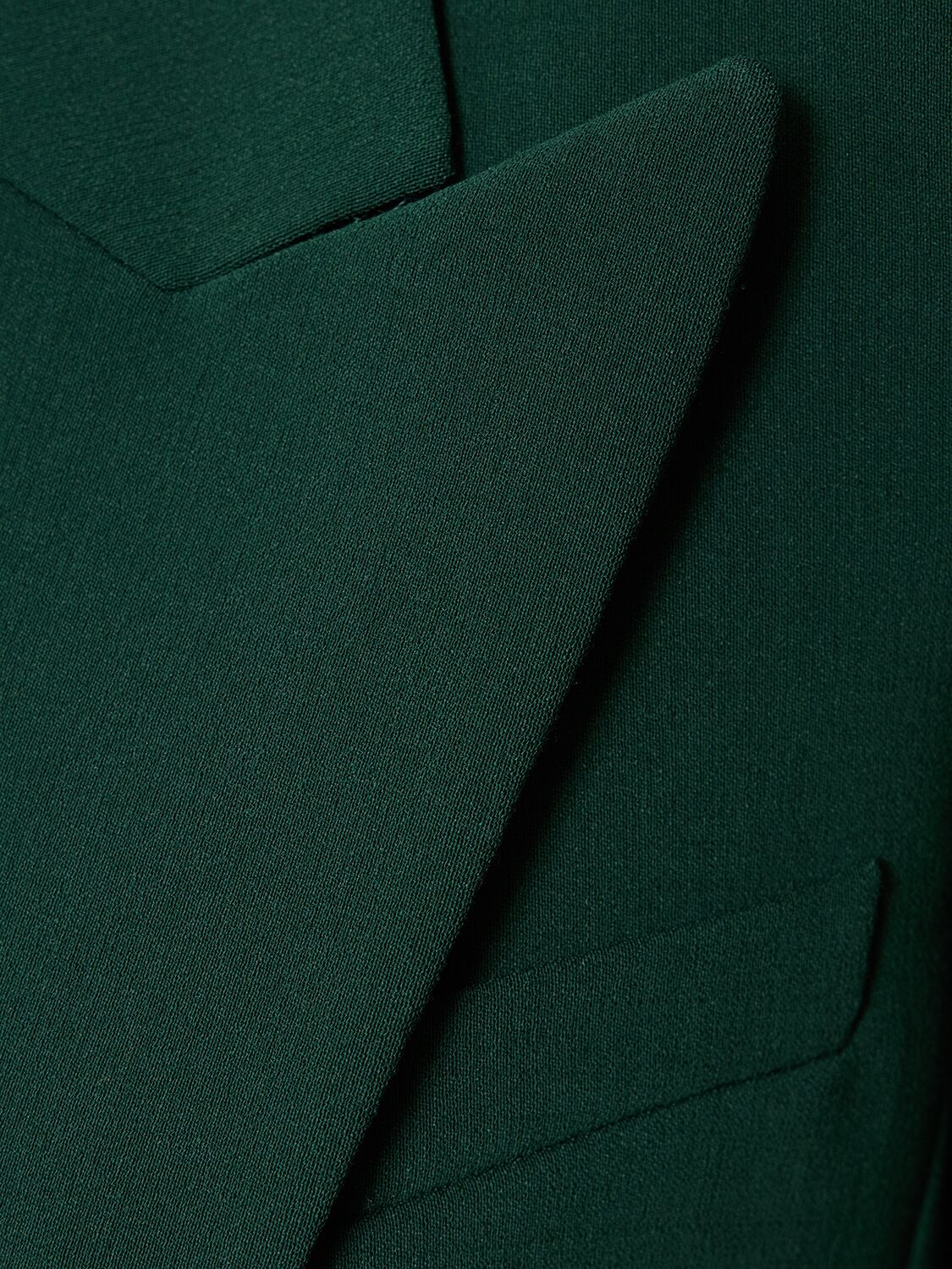 Shop Michael Kors Georgina Single Breast Wool Crepe Jacket In Dark Green