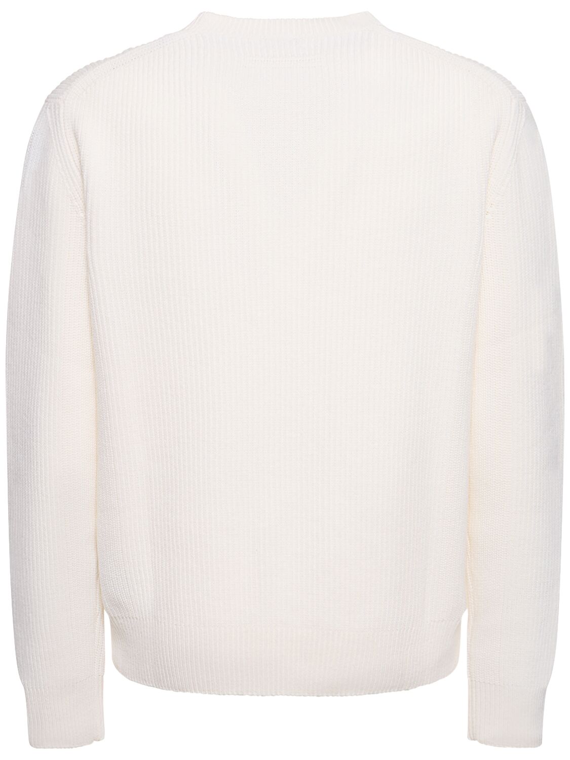 Shop Zegna Knit Crewneck Sweater In Ecru