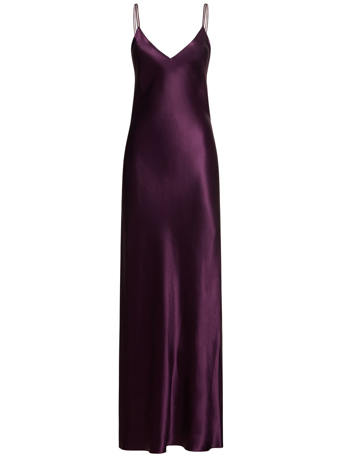 Forte Forte Viscose Satin Midi Slip Dress In Purple | ModeSens