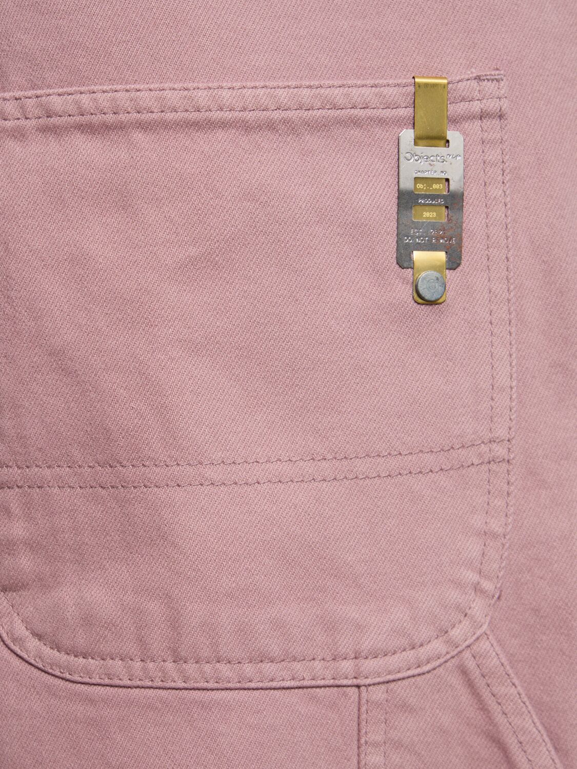 Shop Objects Iv Life 27cm Baggy Cotton Denim Jeans In Pink