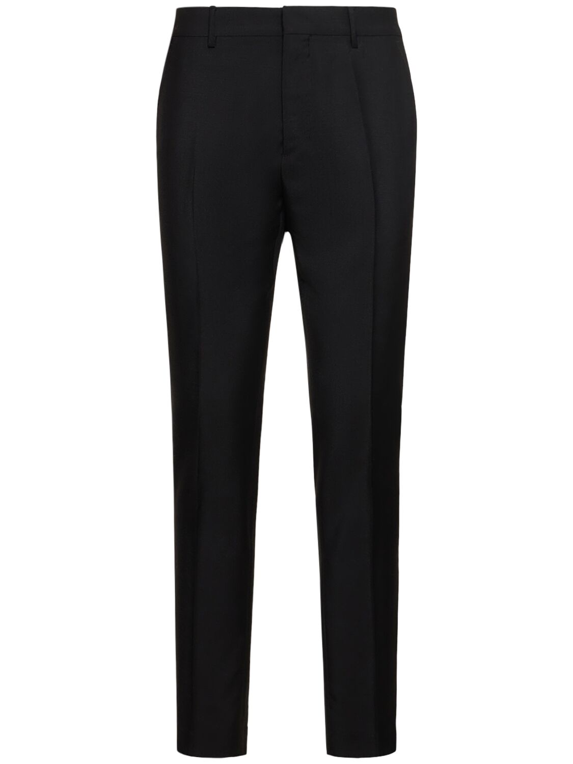 Image of Cigarette Fit Wool Pants