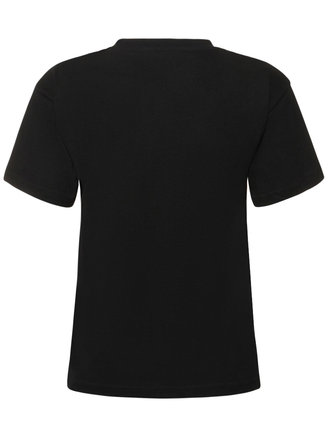 Shop Ludovic De Saint Sernin Crystal Logo Jersey Crewneck T-shirt In Black