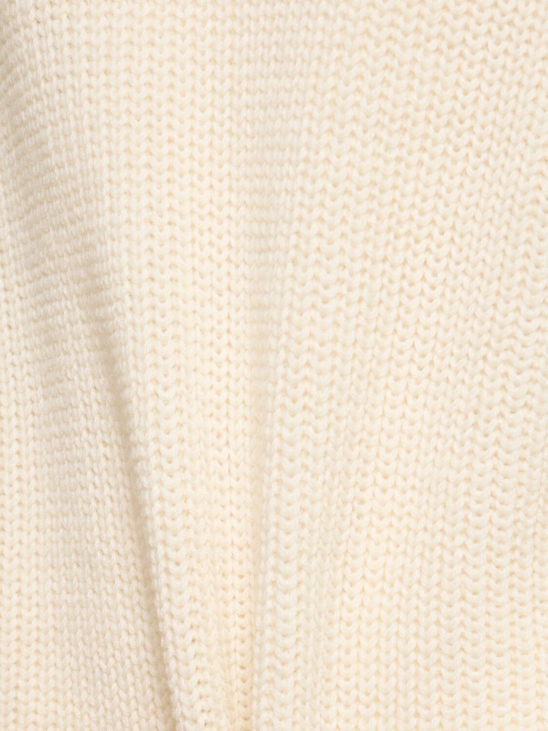 Shop Mm6 Maison Margiela Wool Blend Ribbed Crewneck Sweater In Beige