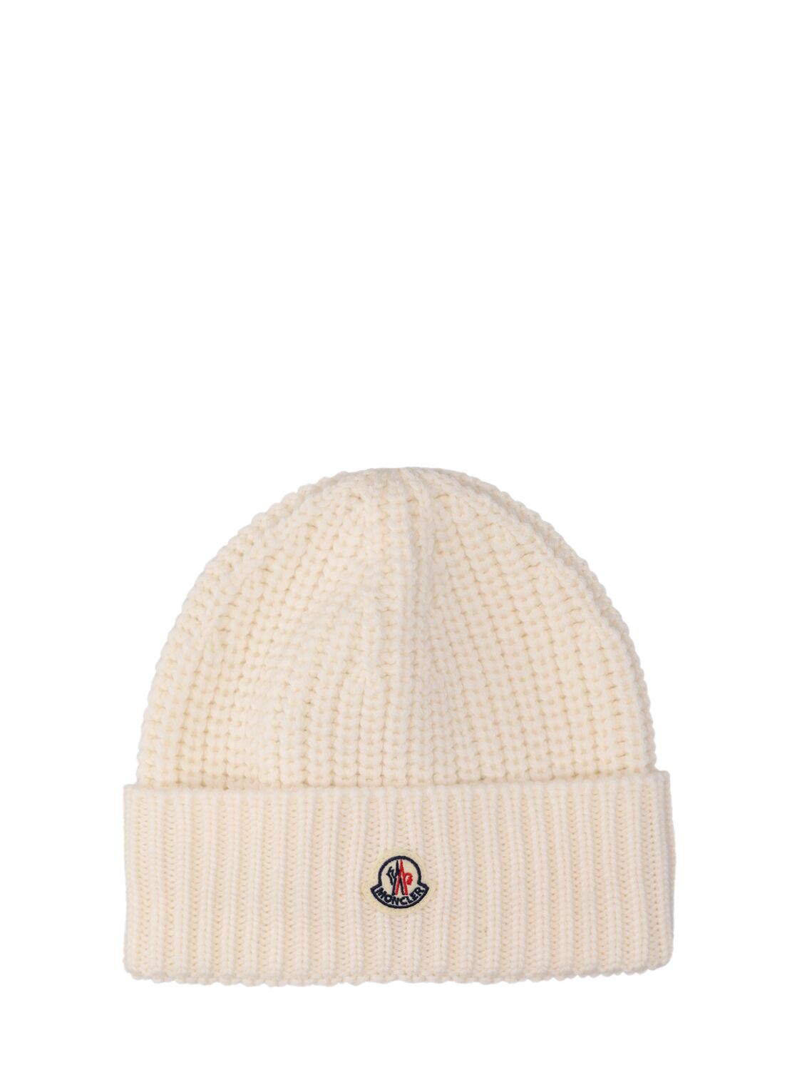 Moncler Tricot Wool Hat In Neutral