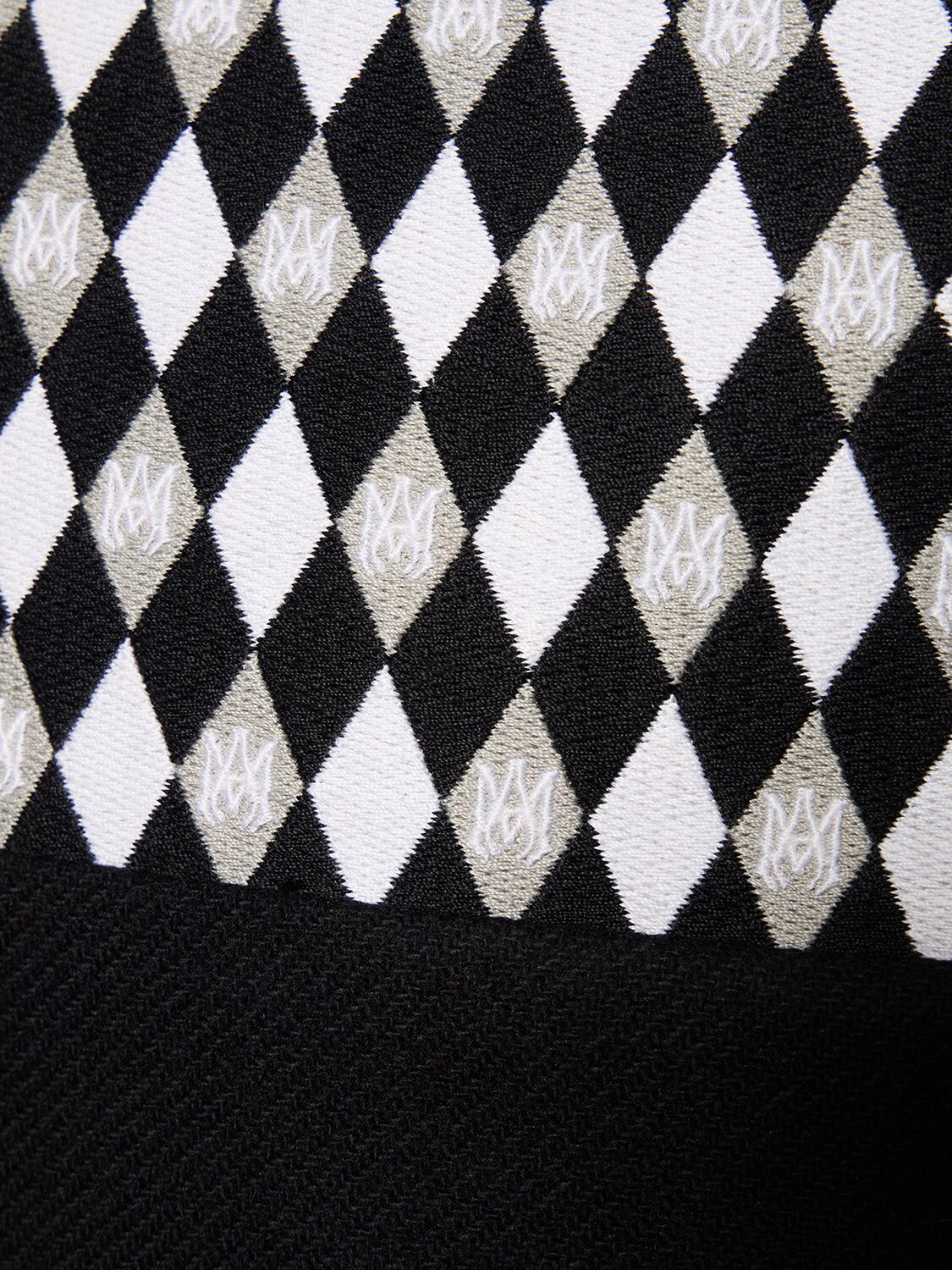 Shop Amiri Diamond Embroidery Wool Work Jacket In Black
