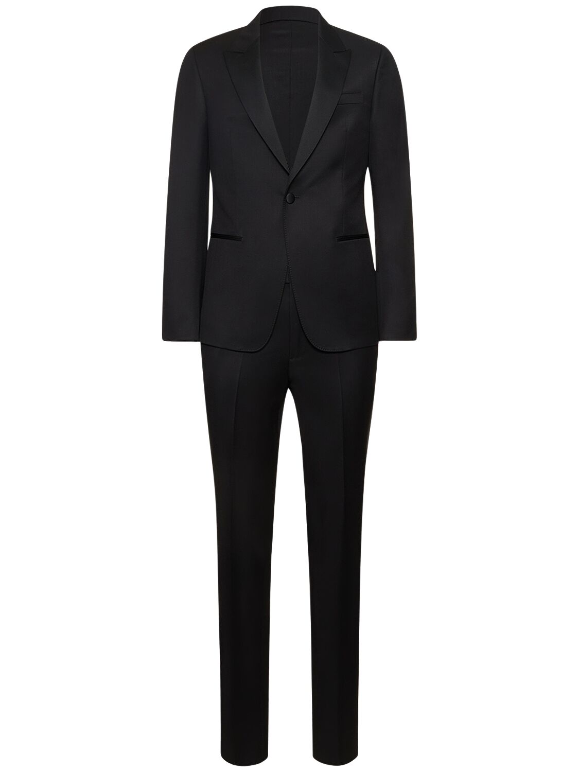 Zegna Wool & Mohair Evening Suit In Black