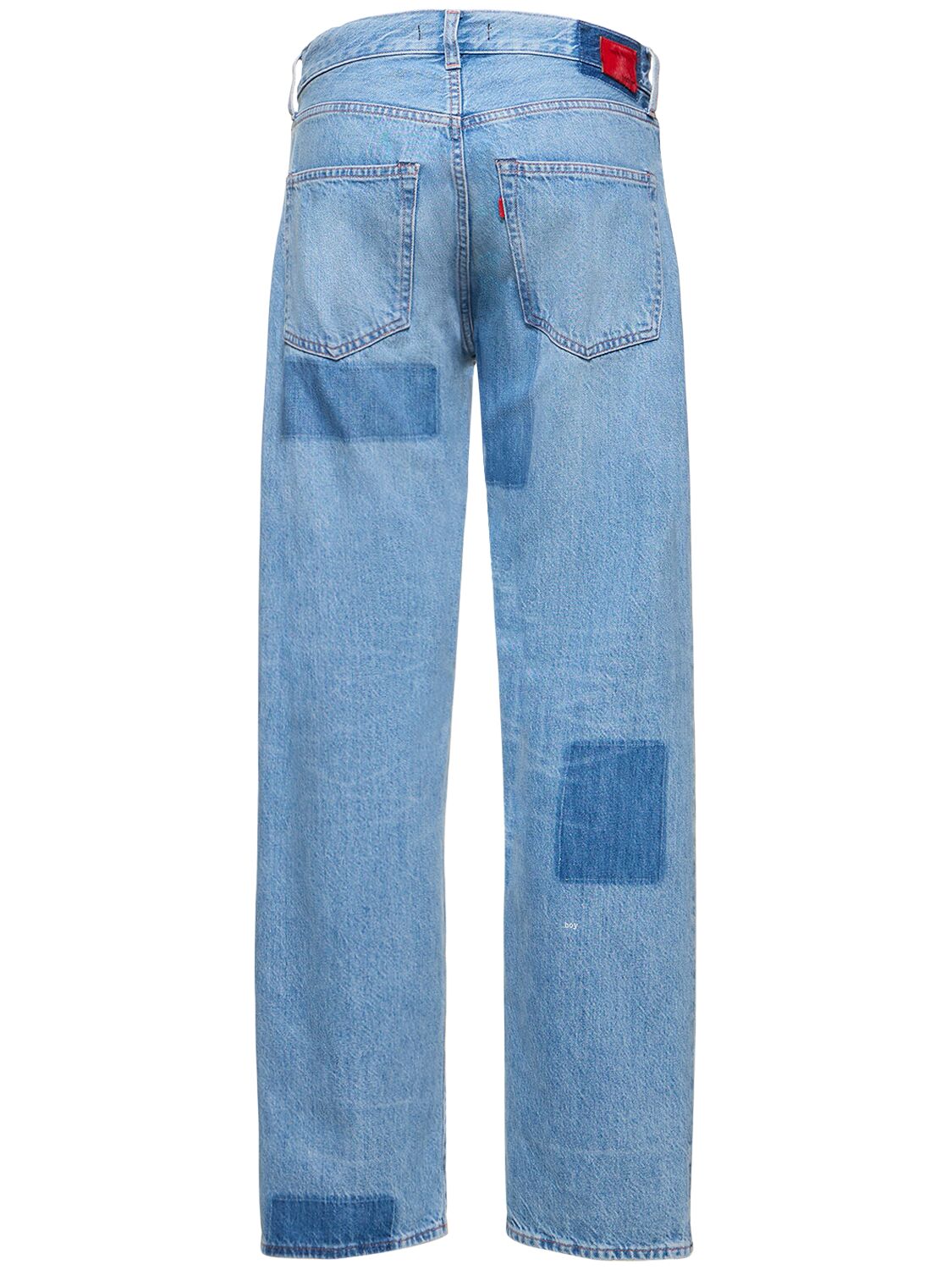 Shop Made In Tomboy Sylvie Straight Cotton Denim Jeans In Blue