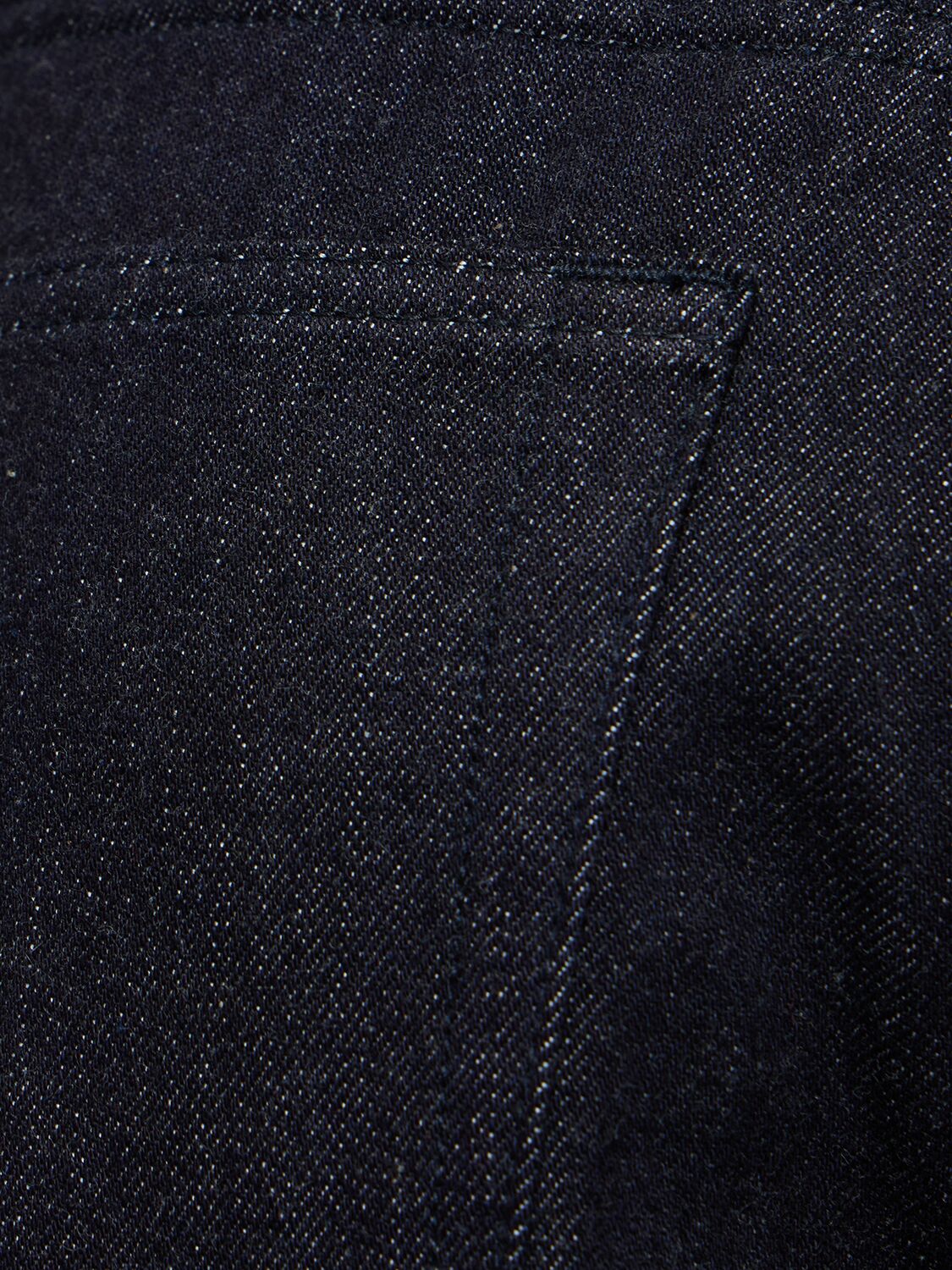 Shop Jil Sander Belted Raw Denim Wide Leg Jeans In Blue