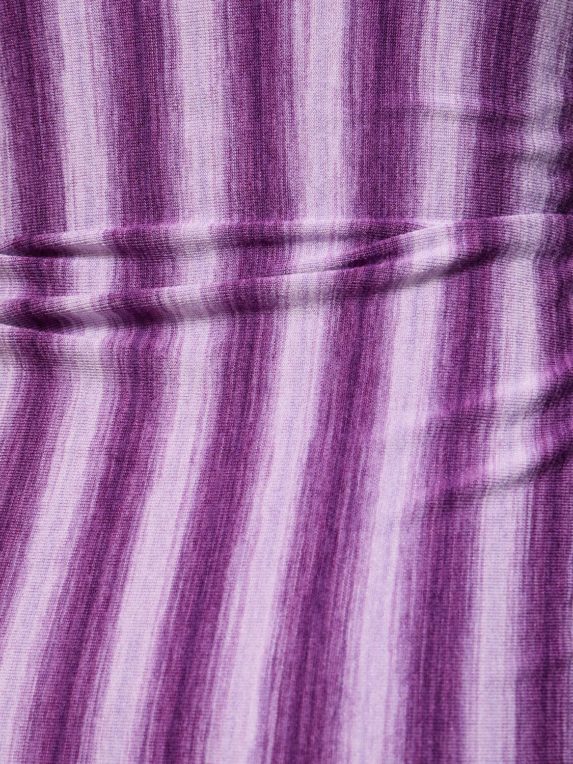 Shop Gimaguas Simi Striped Viscose Mini Dress In Lilac,multi