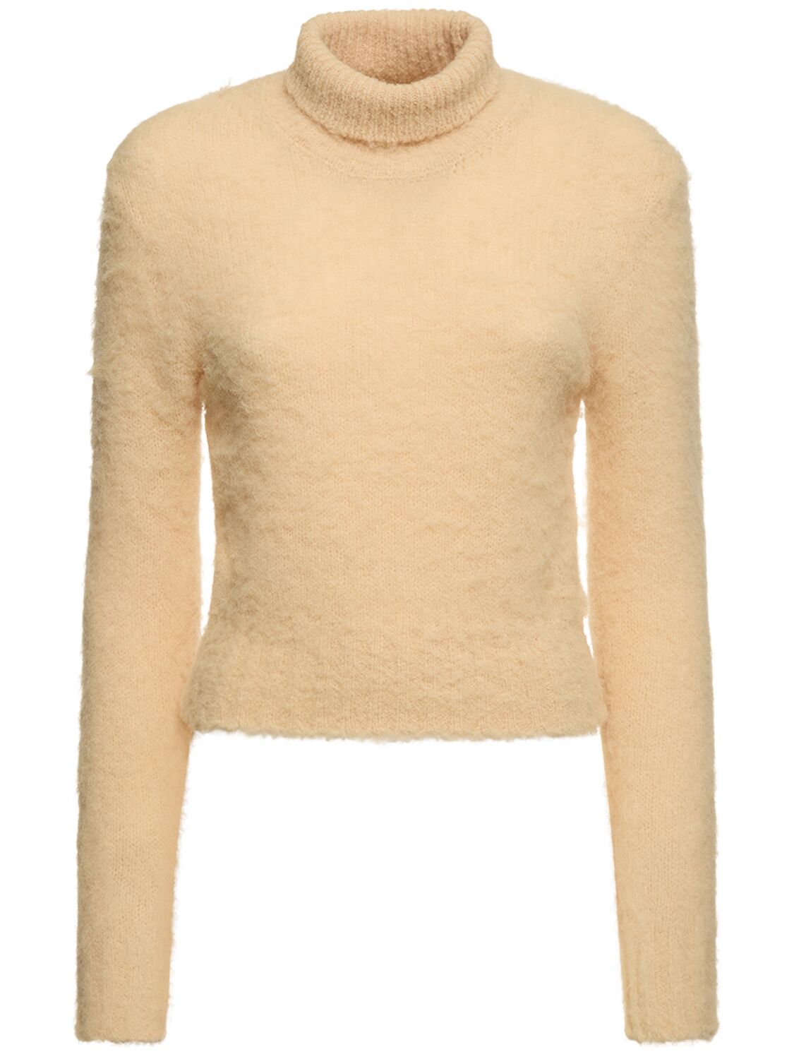 Ami Alexandre Mattiussi Brushed Alpaca Blend Turtleneck Sweater In Cream