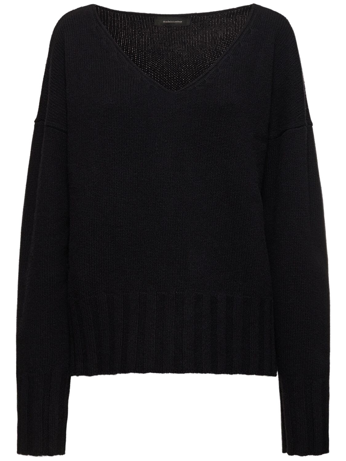Virginia Wool Knit V-neck Sweater – WOMEN > CLOTHING > KNITWEAR