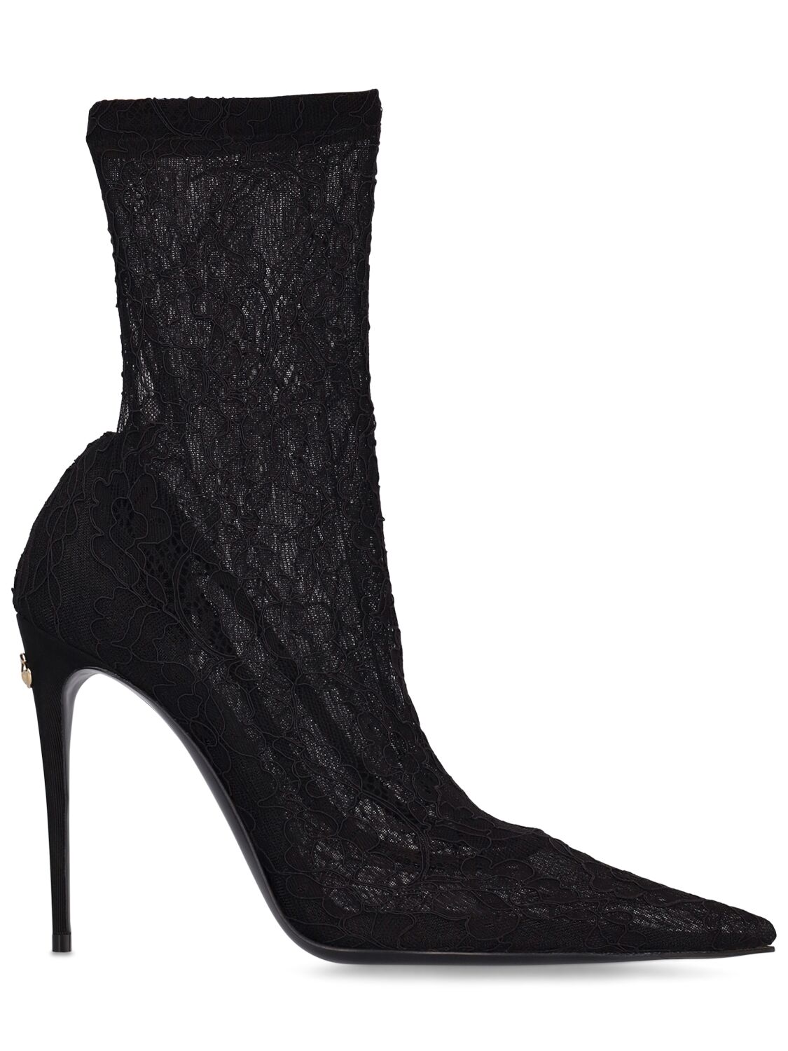 Dolce & Gabbana 105mm Lollo Lace Heels In Black