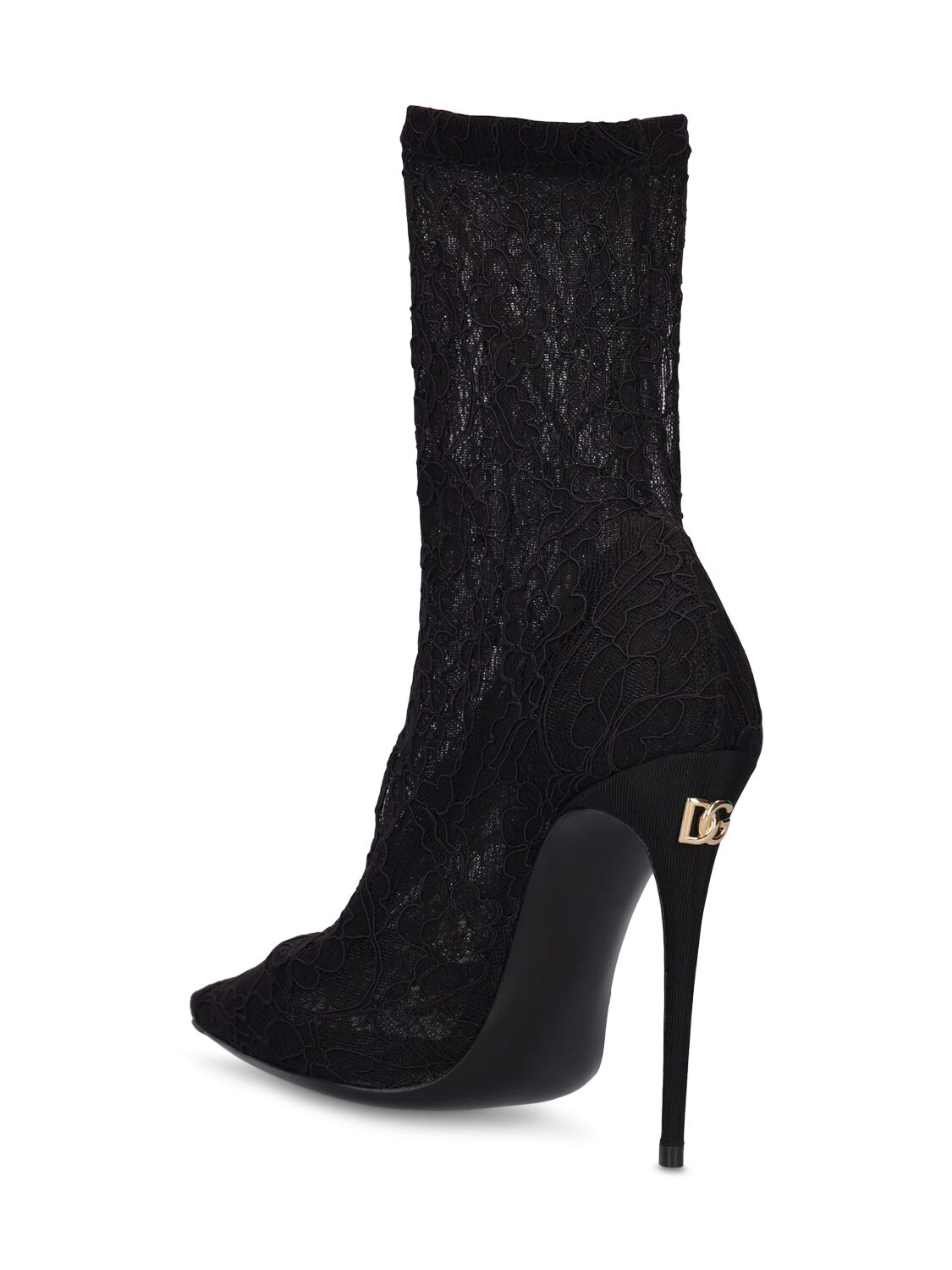 Dolce & Gabbana Lace Ankle Boot In Black