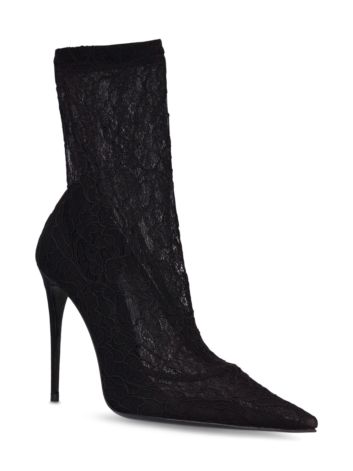 Dolce & Gabbana Lace Ankle Boot In Black