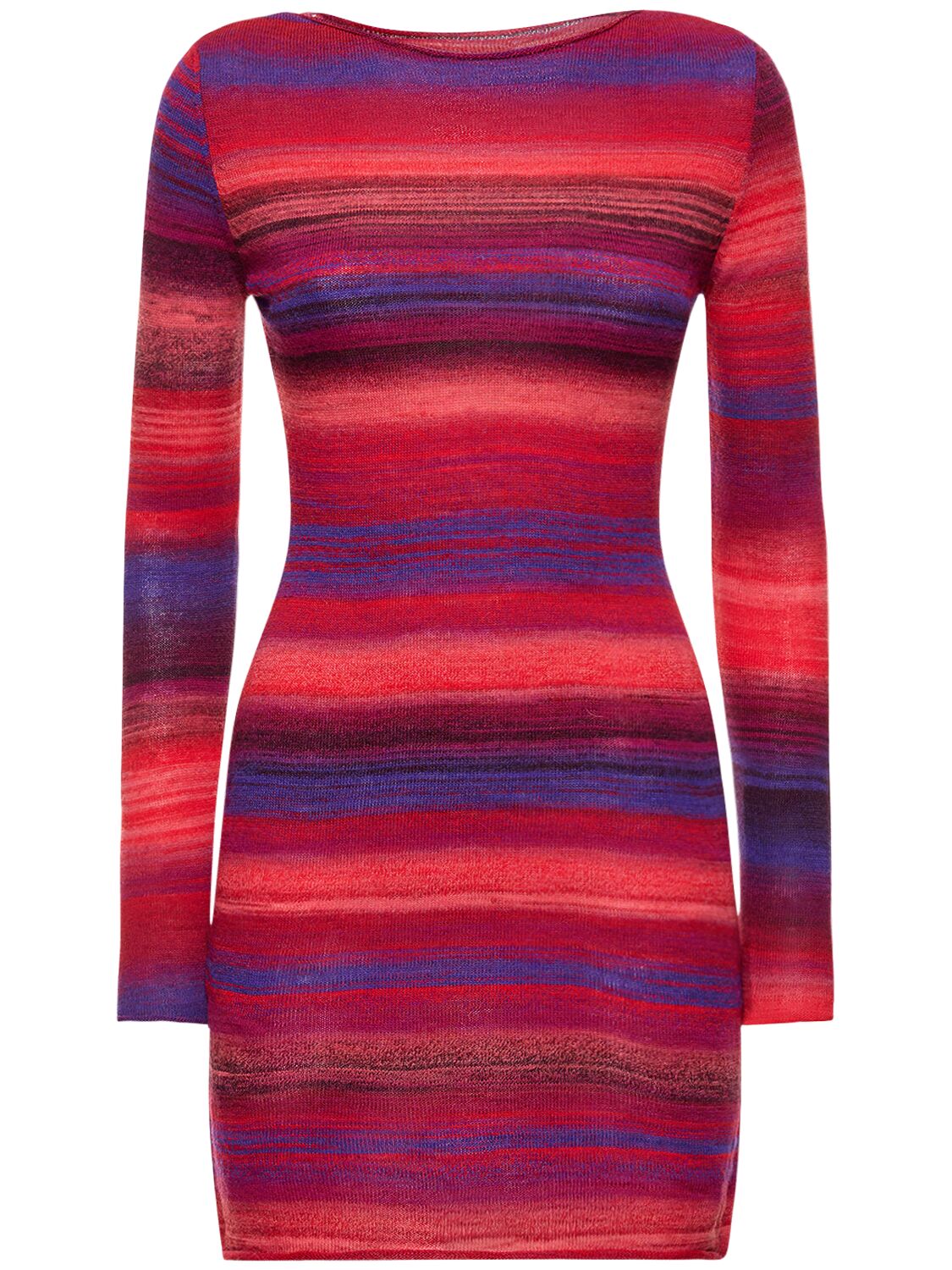 GIMAGUAS CEZZA STRIPED LONG SLEEVE MINI DRESS