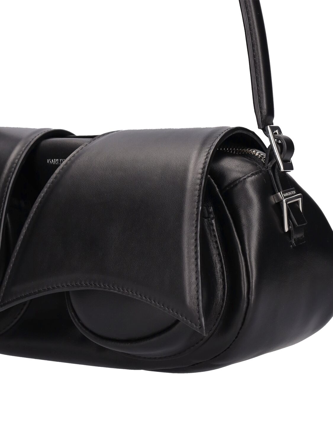 Shop 16arlington Kikka Leather Shoulder Bag In Jet Black