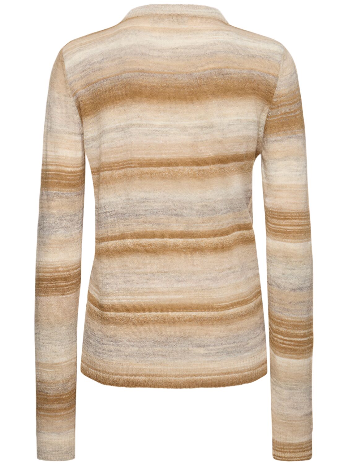 Shop Gimaguas Cezza Striped Acrylic Blend Sweater In Beige,multi