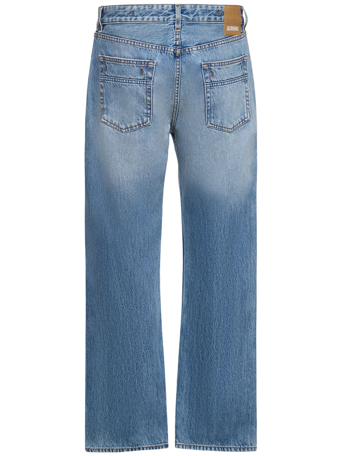 Shop Jacquemus Le De-nimes Fresa Cotton Jeans In Light Blue,taba