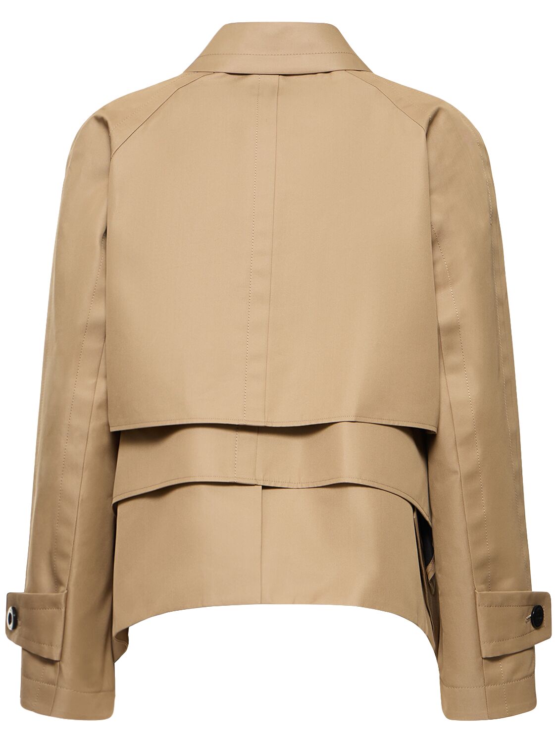 SACAI Cotton Gabardine Crop Jacket W/ Flaps | Smart Closet