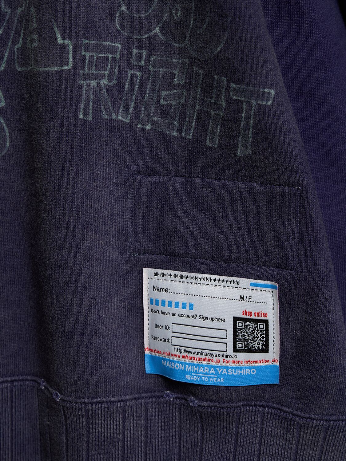 Shop Miharayasuhiro Printed Vintage Cotton Sweatshirt In Purple