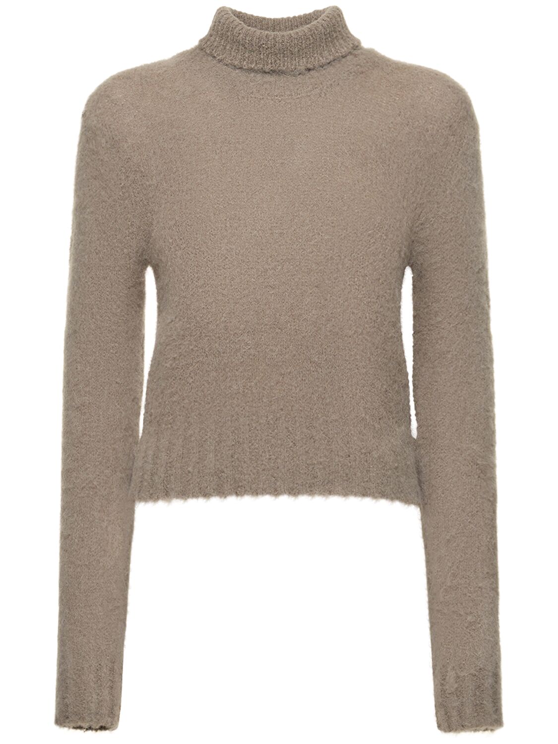 Brushed Alpaca Blend Turtleneck Sweater – WOMEN > CLOTHING > KNITWEAR