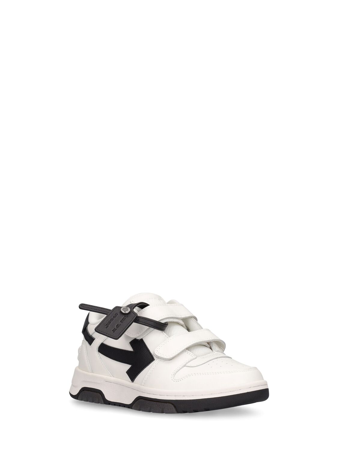 Shop Off-white Out Of Office Leather Sneakers W/straps In White,black