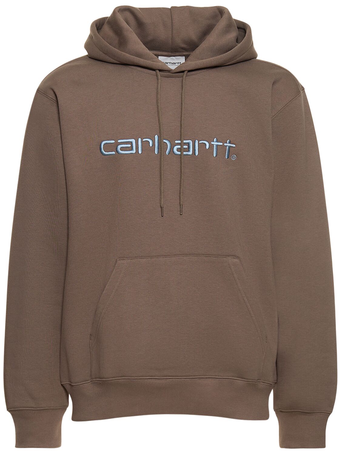 CARHARTT LOGO EMBROIDERED COTTON BLEND HOODIE