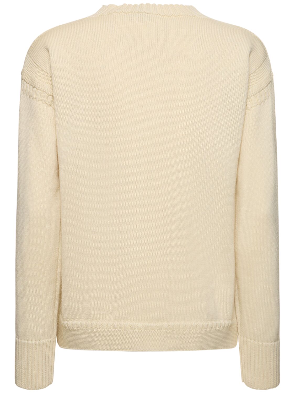 Shop Totême Wool Knit Sweater In Ivory