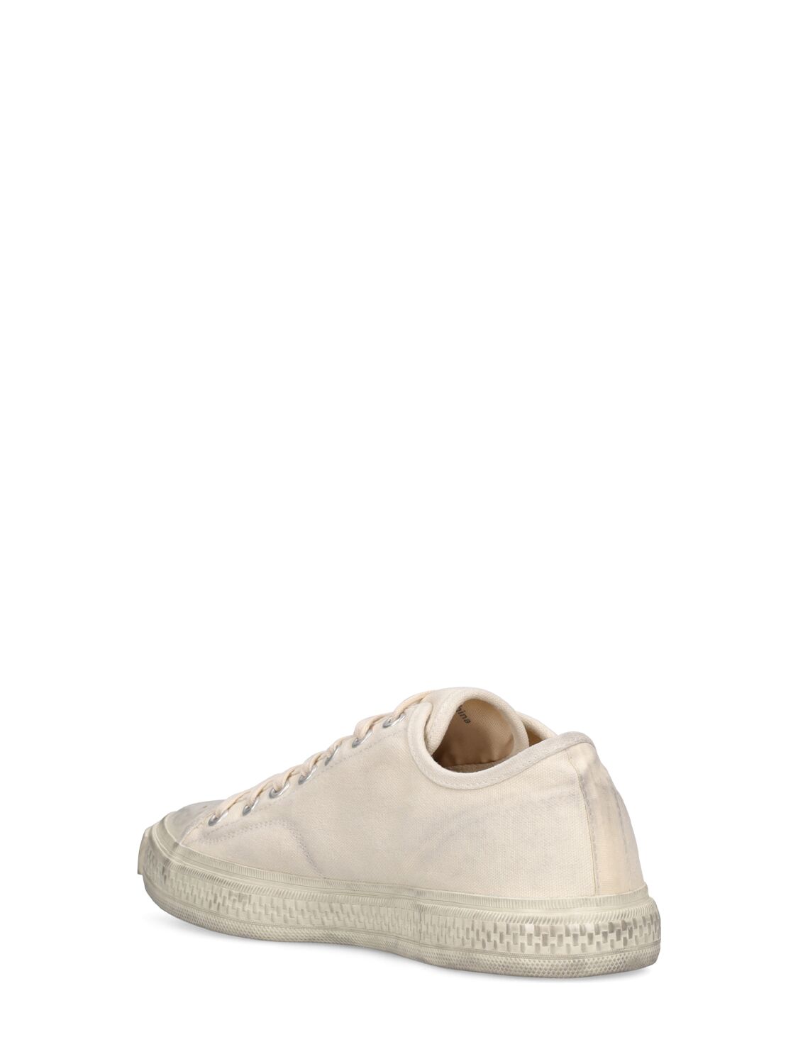 Shop Acne Studios Ballow Soft Tumbled Cotton Sneakers In Off White