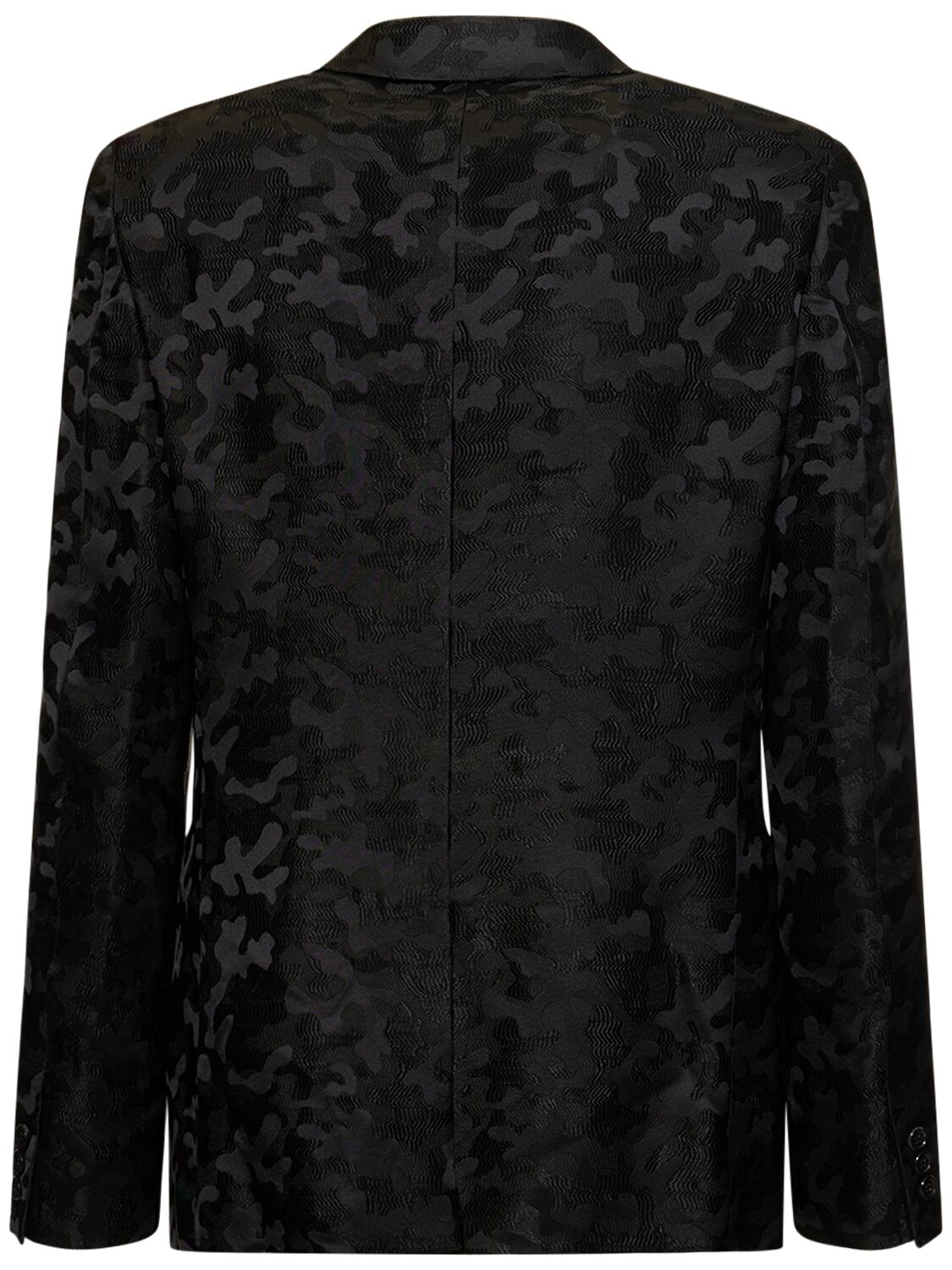 Shop Comme Des Garçons Single Breast Jacquard Blazer In Black