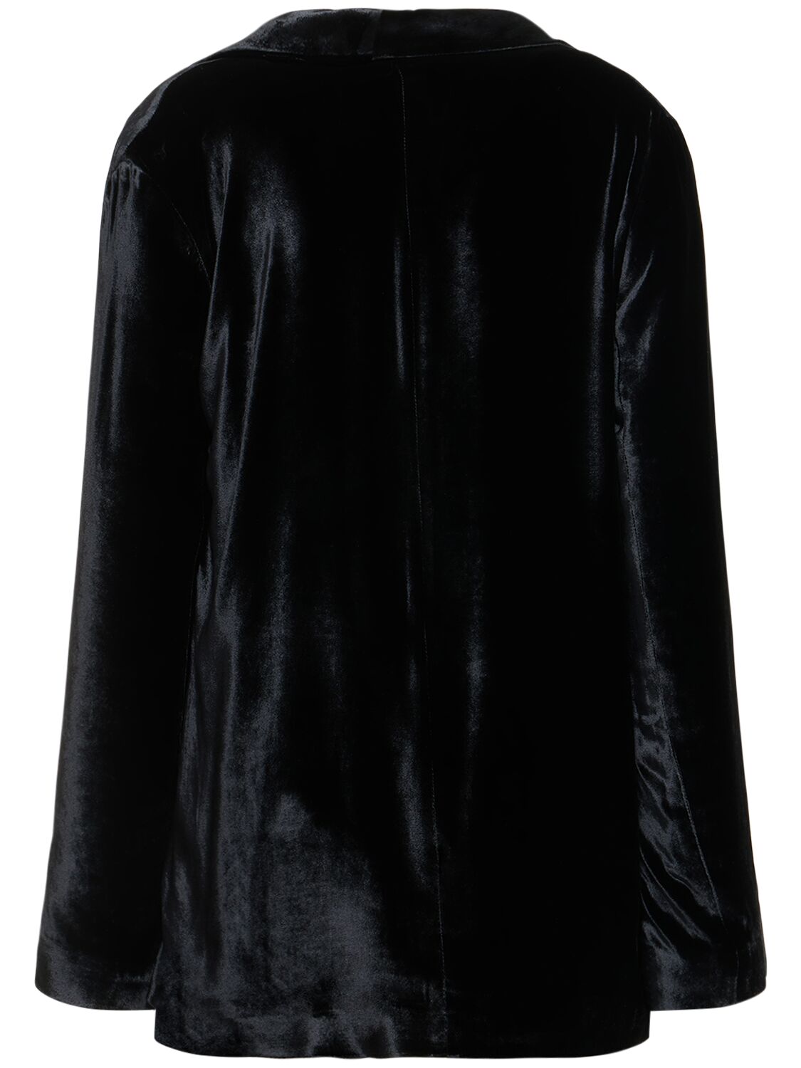 Shop Galvan Julianne Open Velvet Blazer In Black