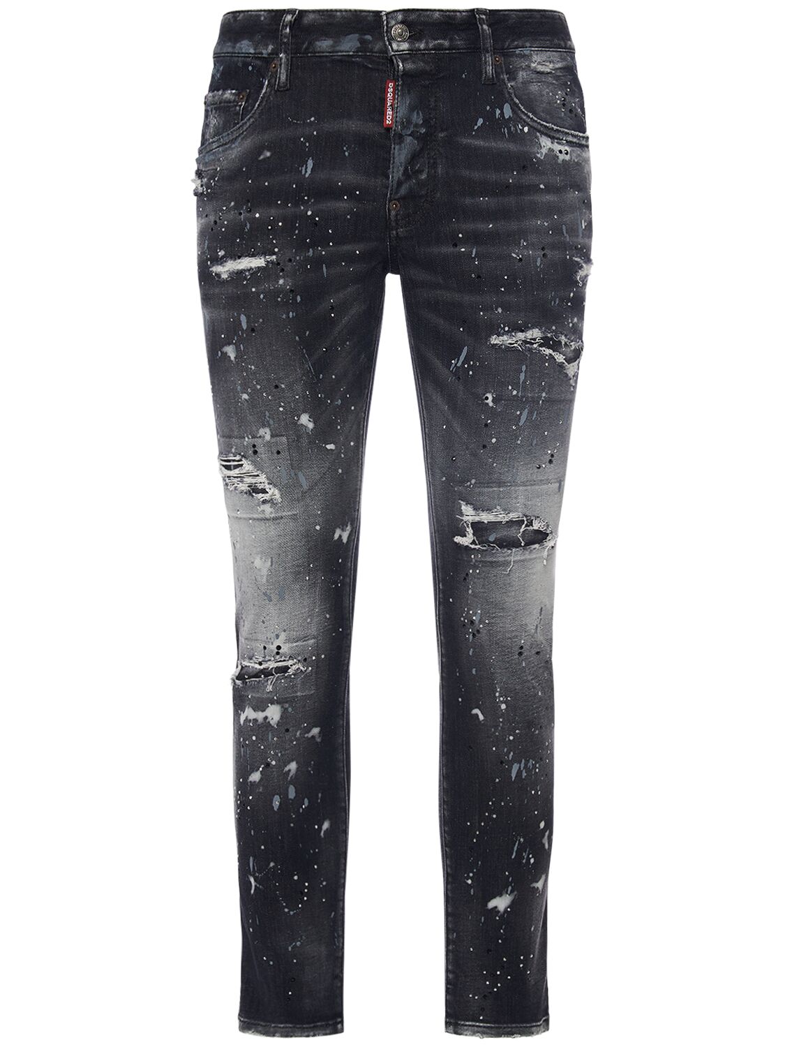 Dsquared2 Super Twinky Fit Cotton Denim Jeans In Black