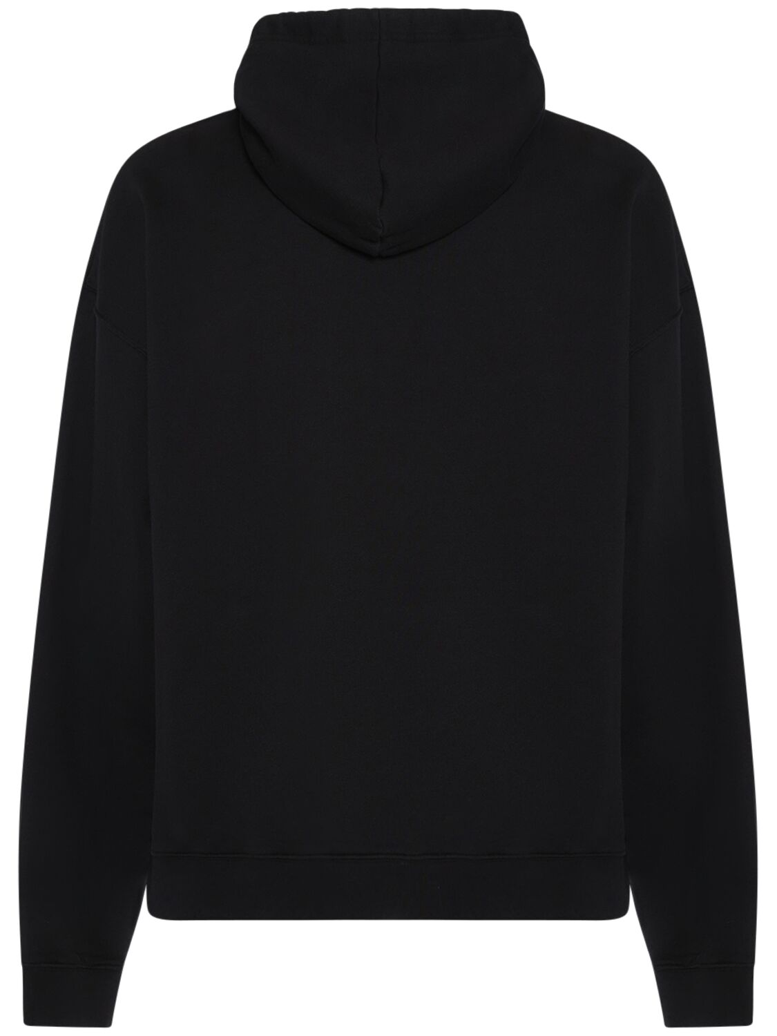 Shop Dsquared2 Logo Cotton Jersey Hoodie In Black