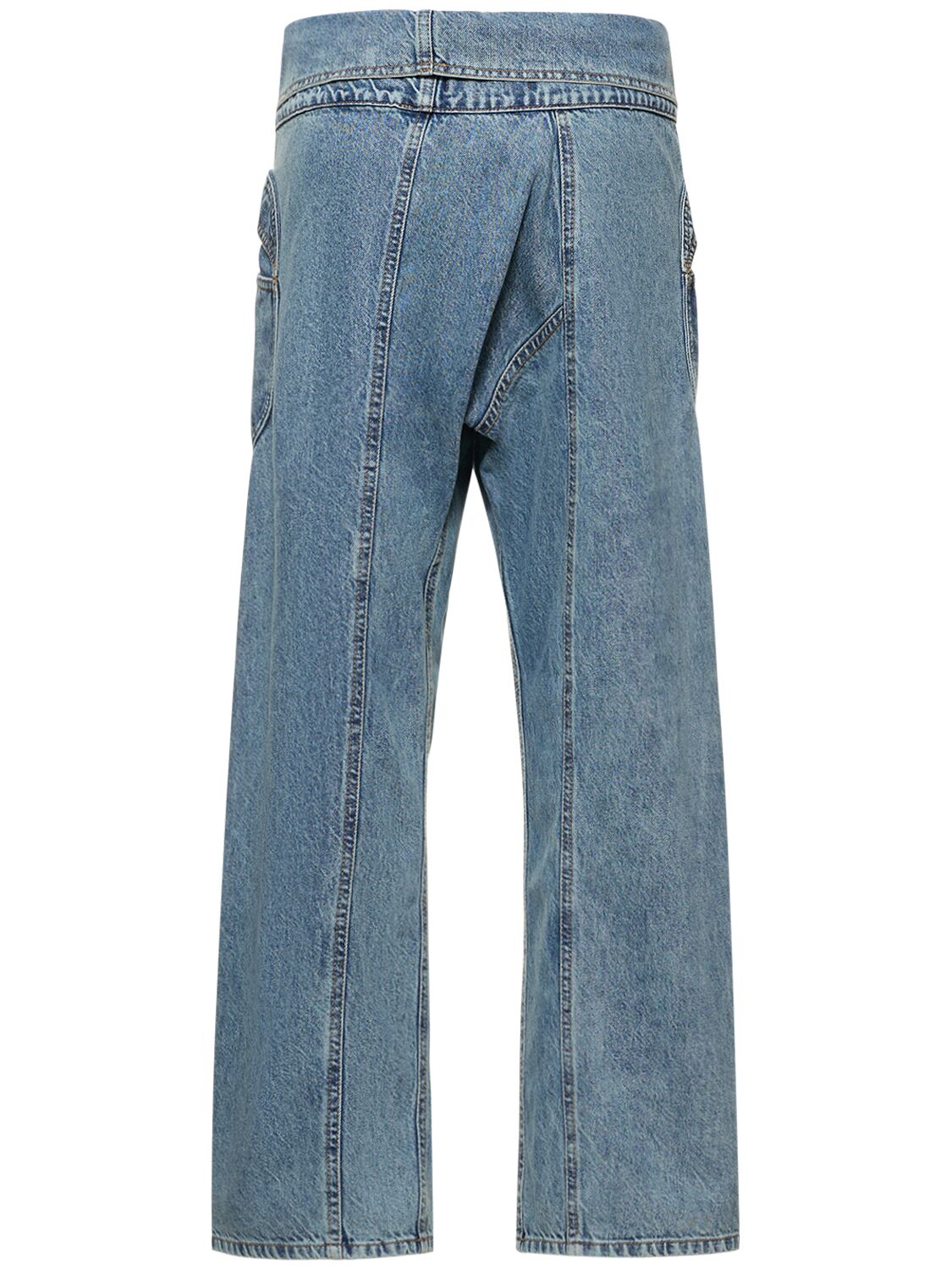 Shop Gimaguas Oahu Cotton Jeans In 블루