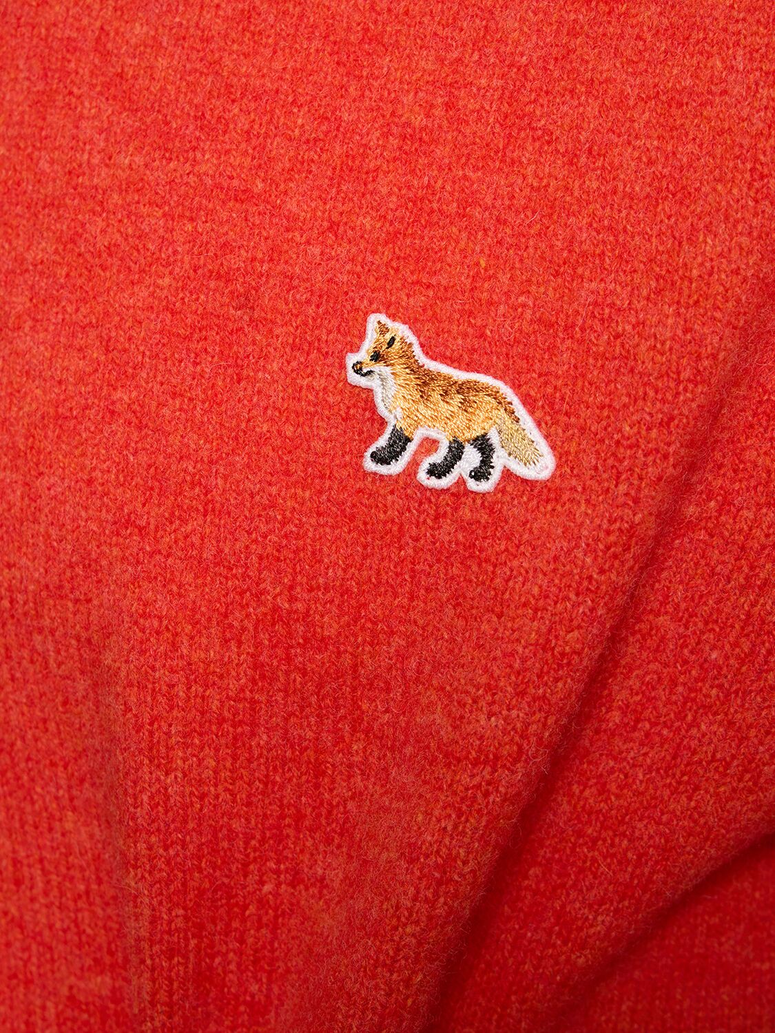 Maison Kitsuné Baby Fox Patch Regular Jumper In Rust | ModeSens
